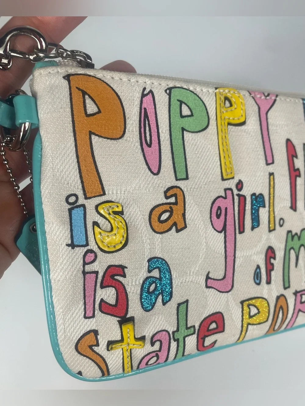 Coach Poppy is Love Wristlet Multicolored RARE EUC - Picture 3 of 13